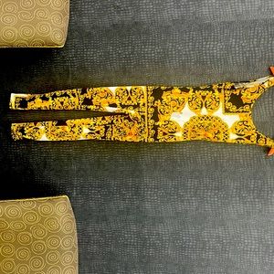 Fashion, nova, white, gold, and black bodysuit